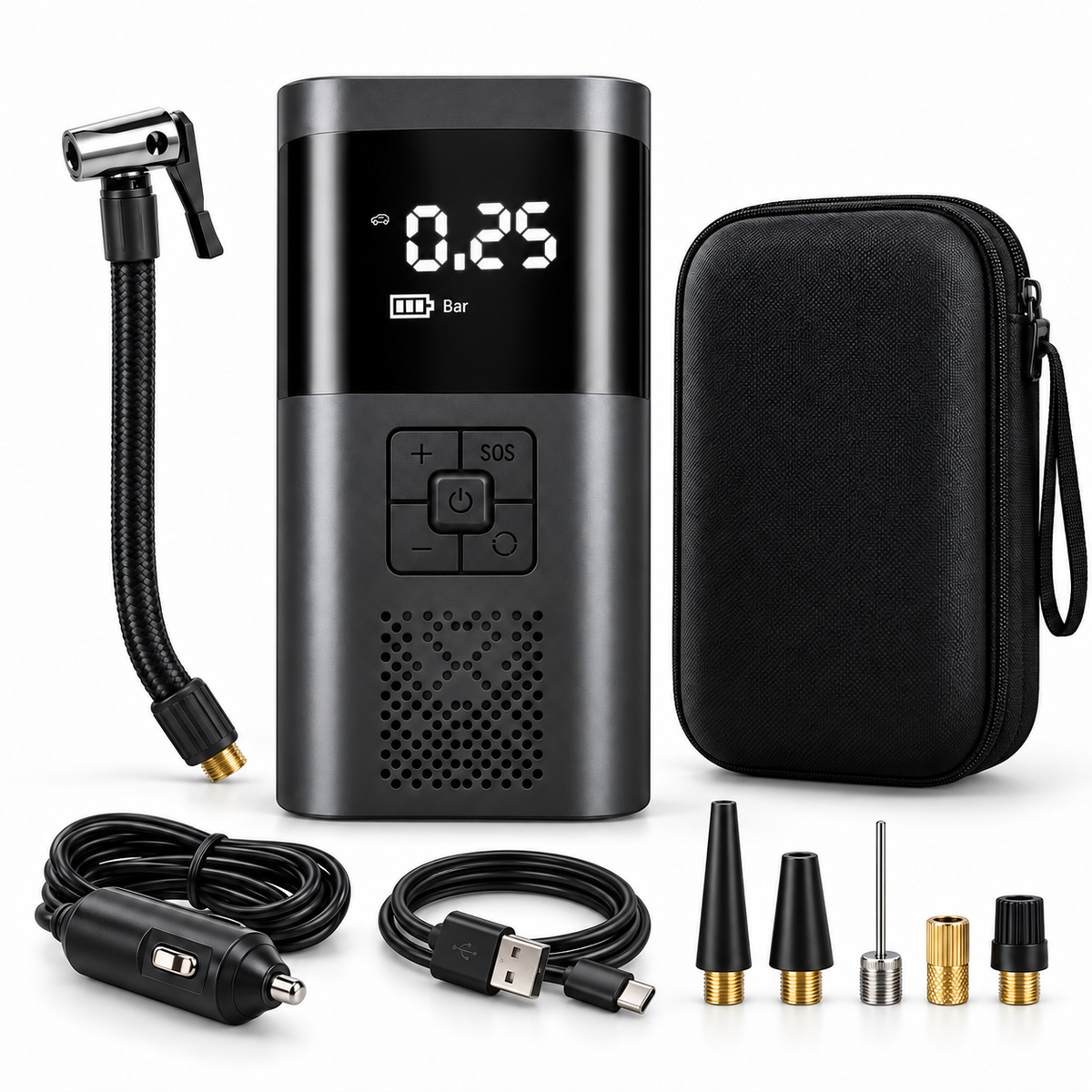 Novafy AIR PRO — Compressore Portatile Wireless con Torcia LED