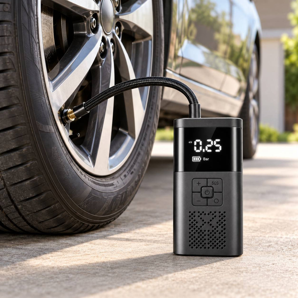 Novafy AIR PRO — Compressore Portatile Wireless con Torcia LED